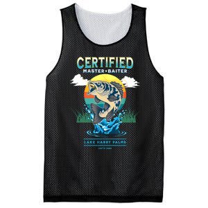 Certified Master Baiter Funny Fishing Mesh Reversible Basketball Jersey Tank