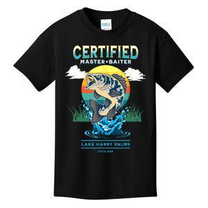 Certified Master Baiter Funny Fishing Kids T-Shirt