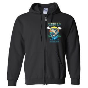 Certified Master Baiter Funny Fishing Full Zip Hoodie