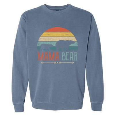 Cute Mama Bear Gift Vintage MotherS Day Retro Mom Cool Gift Garment-Dyed Sweatshirt