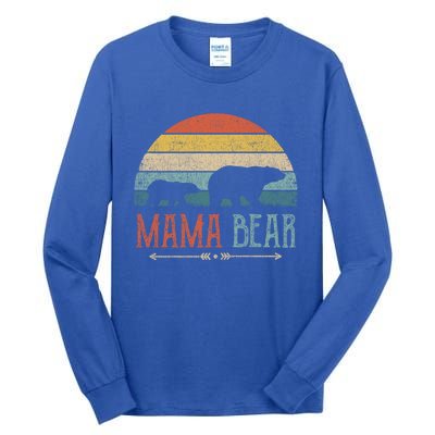 Cute Mama Bear Gift Vintage MotherS Day Retro Mom Cool Gift Tall Long Sleeve T-Shirt