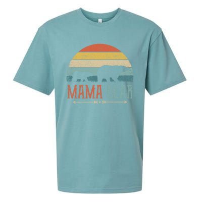 Cute Mama Bear Gift Vintage MotherS Day Retro Mom Cool Gift Sueded Cloud Jersey T-Shirt