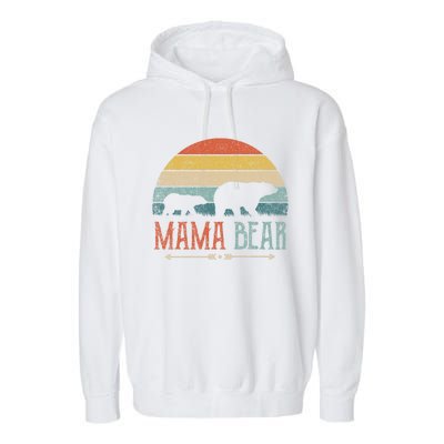 Cute Mama Bear Gift Vintage MotherS Day Retro Mom Cool Gift Garment-Dyed Fleece Hoodie