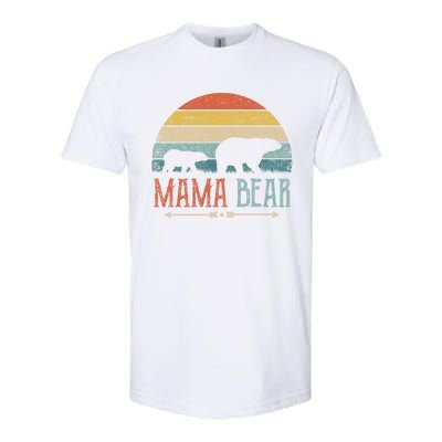 Cute Mama Bear Gift Vintage MotherS Day Retro Mom Cool Gift Softstyle CVC T-Shirt