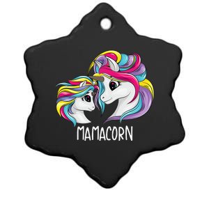 Cute Mom Baby Mama Unicorn Funny Mamacorn Ceramic Star Ornament