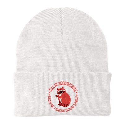 Call Me Biodegradable Funny Raccoon Meme The Perfect Gift Knit Cap Winter Beanie