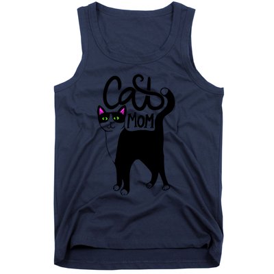 Cat Mom Black Cat Cute Tank Top