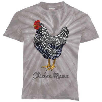 Chicken Mama Black Barred Plymouth Rock Hen Mom Bird Lovers Kids Tie-Dye T-Shirt