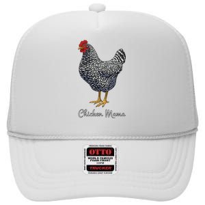 Chicken Mama Black Barred Plymouth Rock Hen Mom Bird Lovers High Crown Mesh Back Trucker Hat