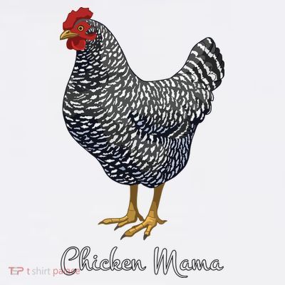 Chicken Mama Black Barred Plymouth Rock Hen Mom Bird Lovers T-Shirt