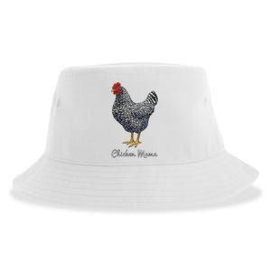 Chicken Mama Black Barred Plymouth Rock Hen Mom Bird Lovers Sustainable Bucket Hat