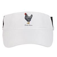 Chicken Mama Black Barred Plymouth Rock Hen Mom Bird Lovers Adult Drive Performance Visor