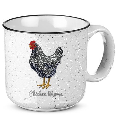 Chicken Mama Black Barred Plymouth Rock Hen Mom Bird Lovers 15oz Campfire Ceramic Mug