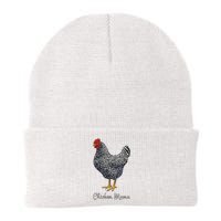 Chicken Mama Black Barred Plymouth Rock Hen Mom Bird Lovers Knit Cap Winter Beanie