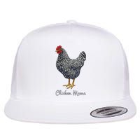 Chicken Mama Black Barred Plymouth Rock Hen Mom Bird Lovers Flat Bill Trucker Hat