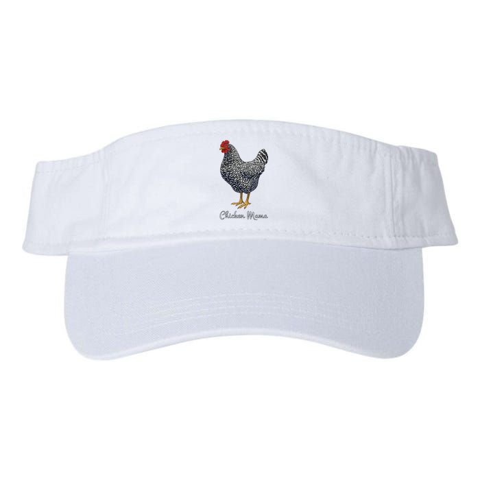 Chicken Mama Black Barred Plymouth Rock Hen Mom Bird Lovers Valucap Bio-Washed Visor