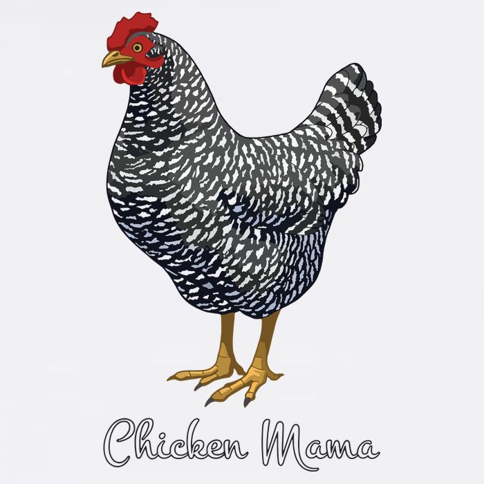 Chicken Mama Black Barred Plymouth Rock Hen Mom Bird Lovers Women's Crop Top Tee