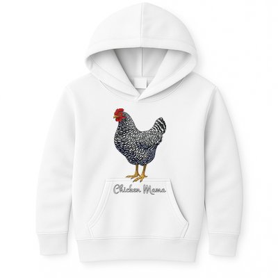 Chicken Mama Black Barred Plymouth Rock Hen Mom Bird Lovers Kids Hoodie