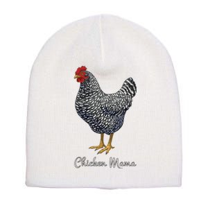 Chicken Mama Black Barred Plymouth Rock Hen Mom Bird Lovers Short Acrylic Beanie