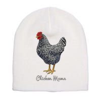 Chicken Mama Black Barred Plymouth Rock Hen Mom Bird Lovers Short Acrylic Beanie