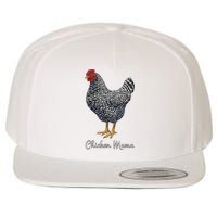 Chicken Mama Black Barred Plymouth Rock Hen Mom Bird Lovers Wool Snapback Cap