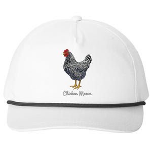 Chicken Mama Black Barred Plymouth Rock Hen Mom Bird Lovers Snapback Five-Panel Rope Hat