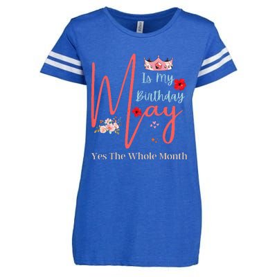 Celebrating May Birthdays May Is My Birthday Yes The Whole Enza Ladies Jersey Football T-Shirt