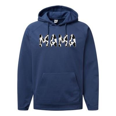 Cow Mama Birthday Family Matching Mothers Day Bboy Farm Performance Fleece Hoodie