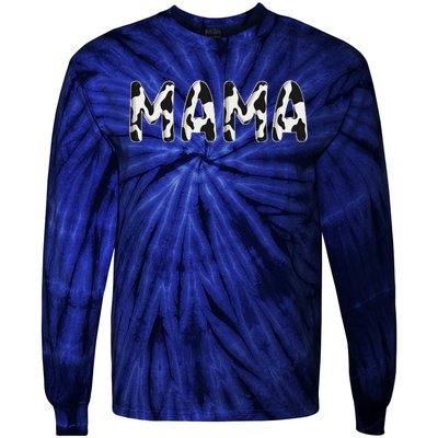 Cow Mama Birthday Family Matching Mothers Day Bboy Farm Tie-Dye Long Sleeve Shirt