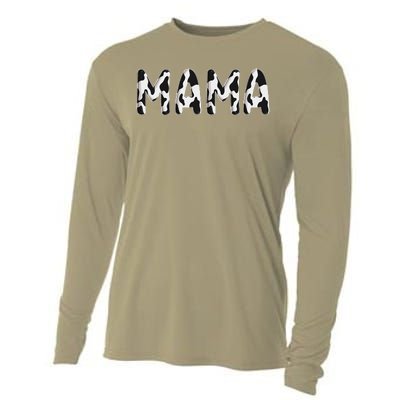 Cow Mama Birthday Family Matching Mothers Day Bboy Farm Cooling Performance Long Sleeve Crew