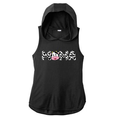 Cow Mama Birthday Family Matching Mother's Day Bboy Farm Ladies PosiCharge Tri-Blend Wicking Draft Hoodie Tank