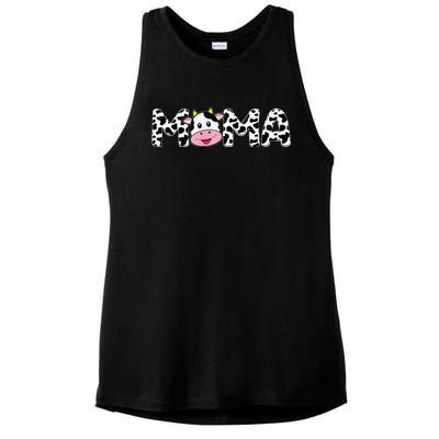 Cow Mama Birthday Family Matching Mother's Day Bboy Farm Ladies PosiCharge Tri-Blend Wicking Tank