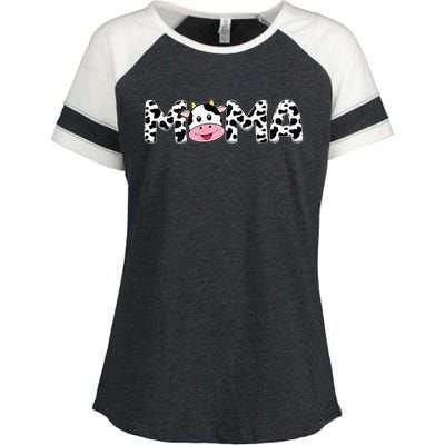 Cow Mama Birthday Family Matching Mother's Day Bboy Farm Enza Ladies Jersey Colorblock Tee