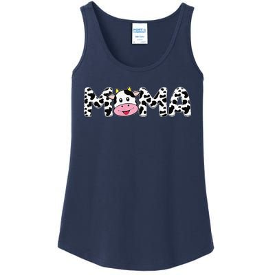 Cow Mama Birthday Family Matching Mother's Day Bboy Farm Ladies Essential Tank