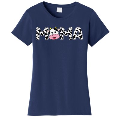 Cow Mama Birthday Family Matching Mother's Day Bboy Farm Women's T-Shirt