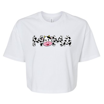 Cow Mama Birthday Family Matching Mother's Day Bboy Farm Bella+Canvas Jersey Crop Tee