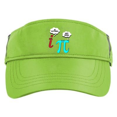 Cute Math Be Rational Get Real Funny Mathematics Pun Gift Adult Drive Performance Visor