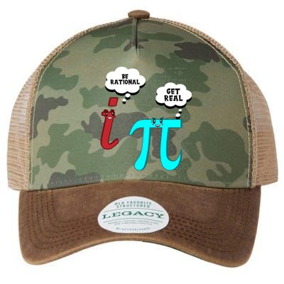 Cute Math Be Rational Get Real Funny Mathematics Pun Gift Legacy Tie Dye Trucker Hat