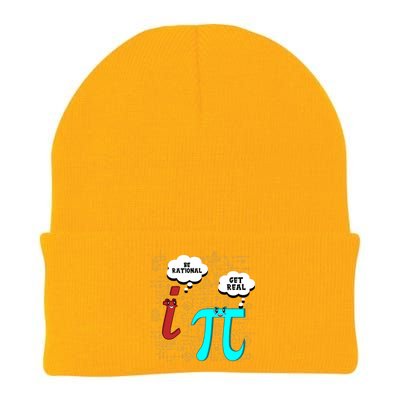 Cute Math Be Rational Get Real Funny Mathematics Pun Gift Knit Cap Winter Beanie