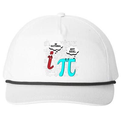 Cute Math Be Rational Get Real Funny Mathematics Pun Gift Snapback Five-Panel Rope Hat