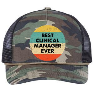 Clinical Manager Best Clinical Manager Ever Retro Rope Trucker Hat Cap