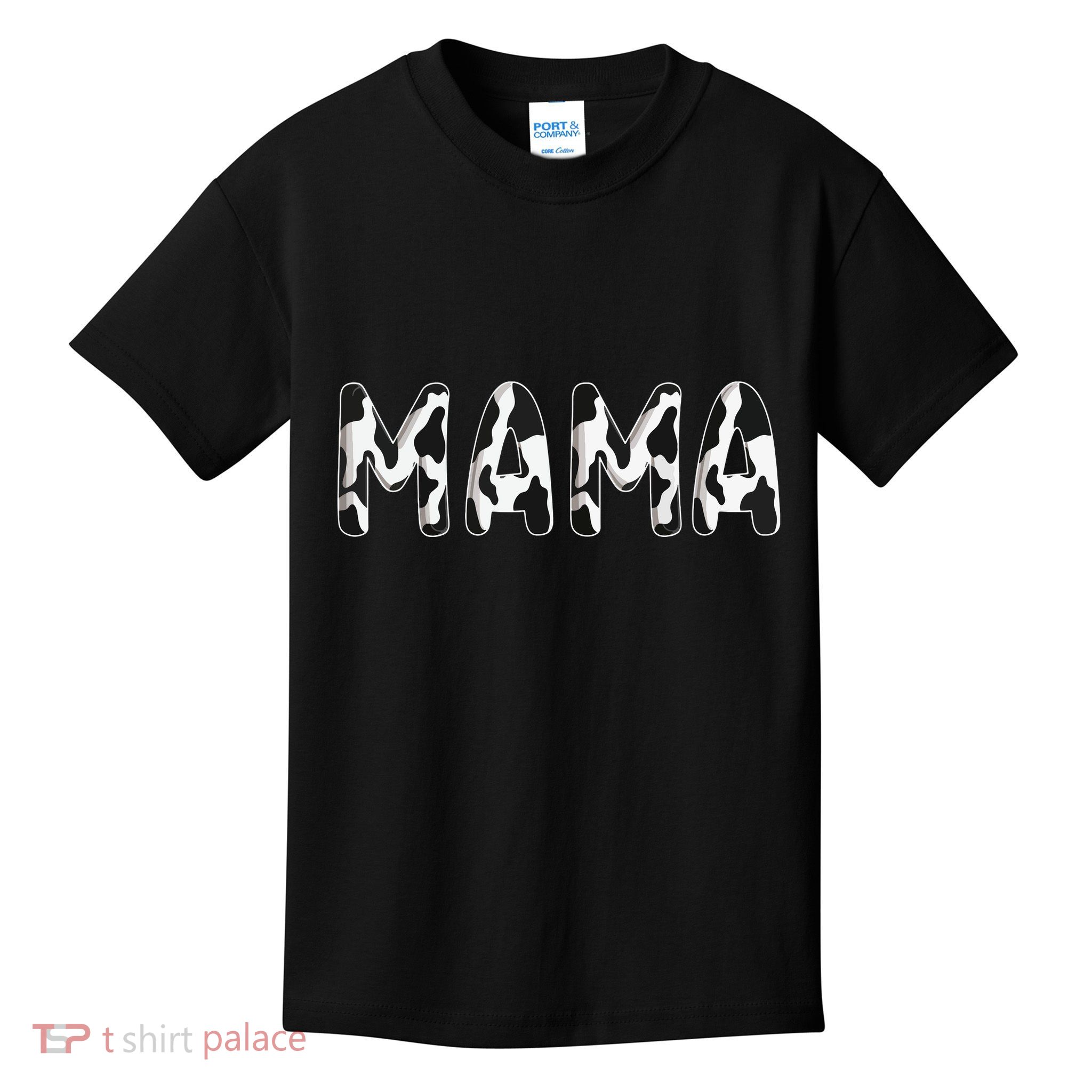 Cow Mama Birthday Family Matching Mothers Farm Kids T-Shirt