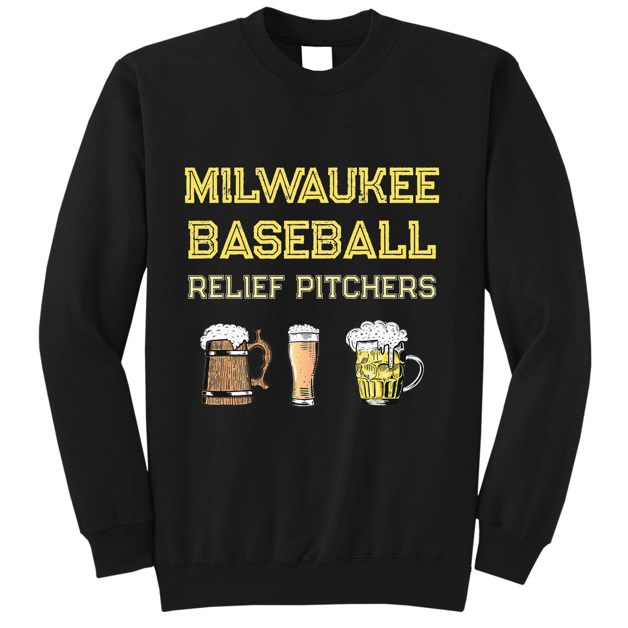Classic Milwaukee Baseball & Beer Fan Retro Wisconsin Sweatshirt