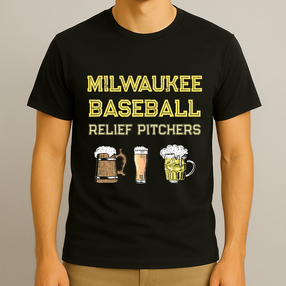 Classic Milwaukee Baseball & Beer Fan Retro Wisconsin T-Shirt