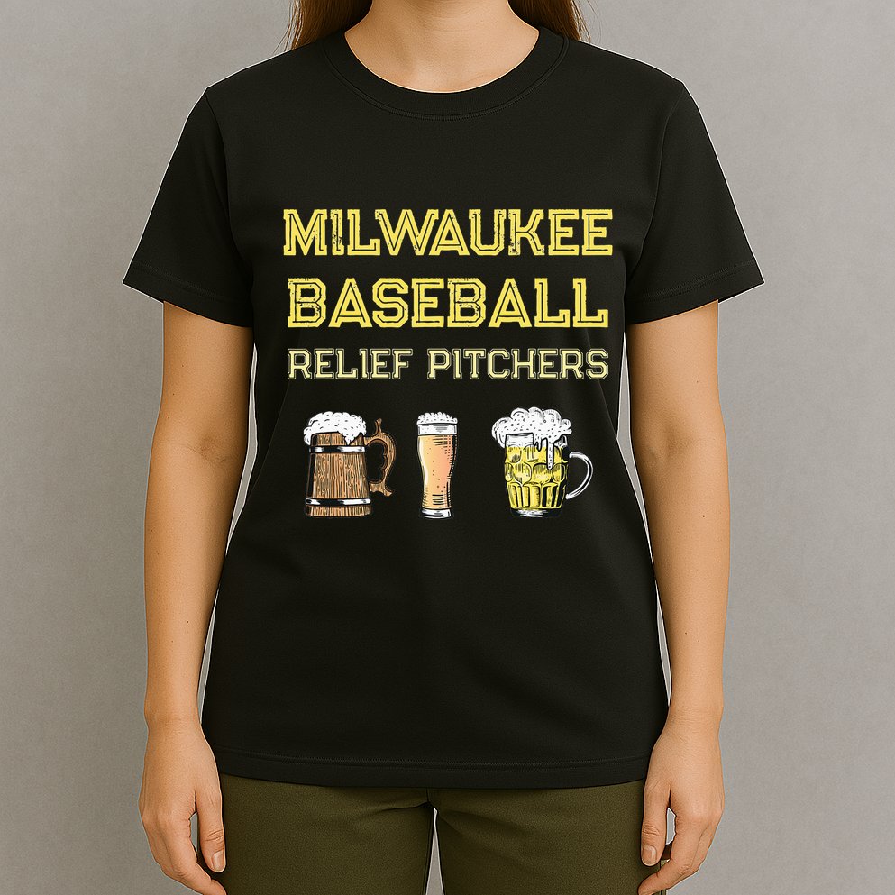 Classic Milwaukee Baseball & Beer Fan Retro Wisconsin T-Shirt