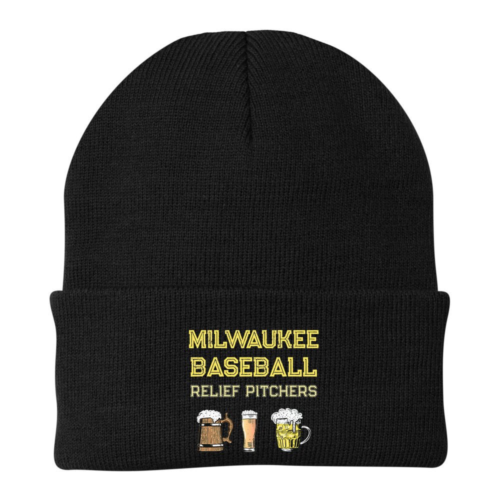 Classic Milwaukee Baseball & Beer Fan Retro Wisconsin Beanie