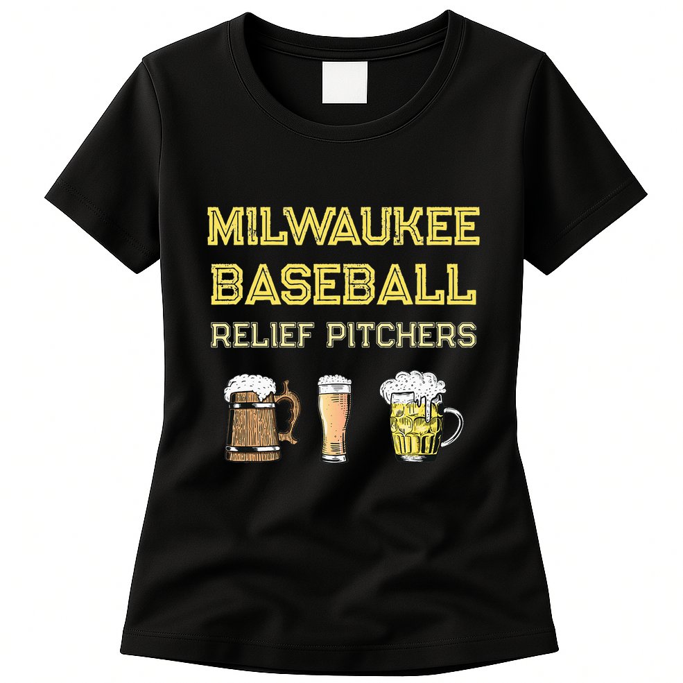 Classic Milwaukee Baseball & Beer Fan Retro Wisconsin Womens T-Shirt