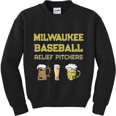 Classic Milwaukee Baseball & Beer Fan Retro Wisconsin Kids Sweatshirt