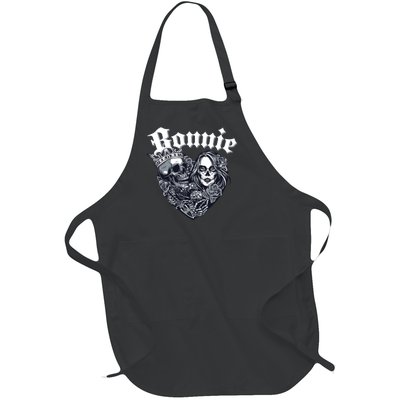 Couple Matching Bonnie & Clyde Chicano Style Heart Tattoo Outfit For Couples Full-Length Apron With Pockets