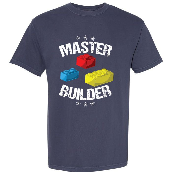 Cool Master Builder Funny Building Blocks Gift Women Garment-Dyed Heavyweight T-Shirt